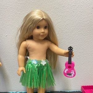 Our Generation Hula skirt and Ukelele